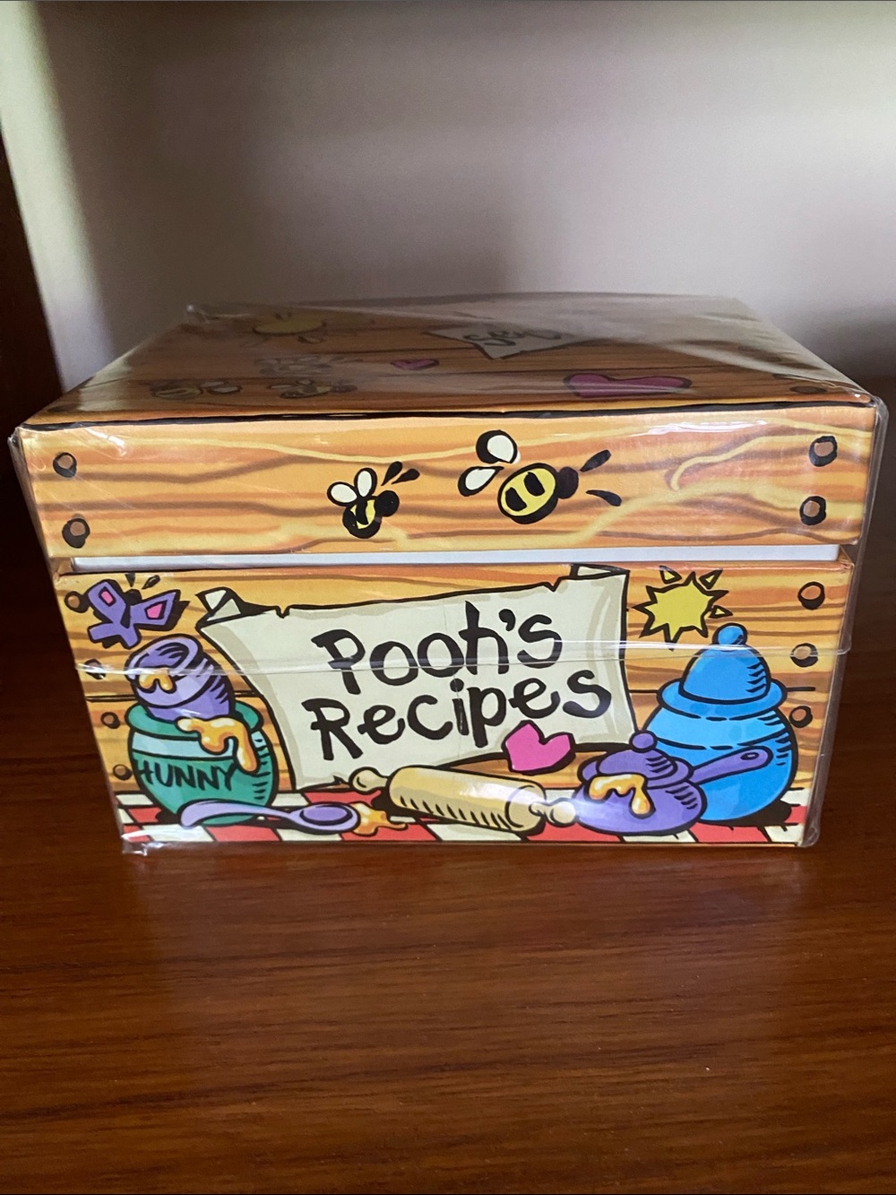 NIB Vintage Disney Pooh Bear Recipe Box
